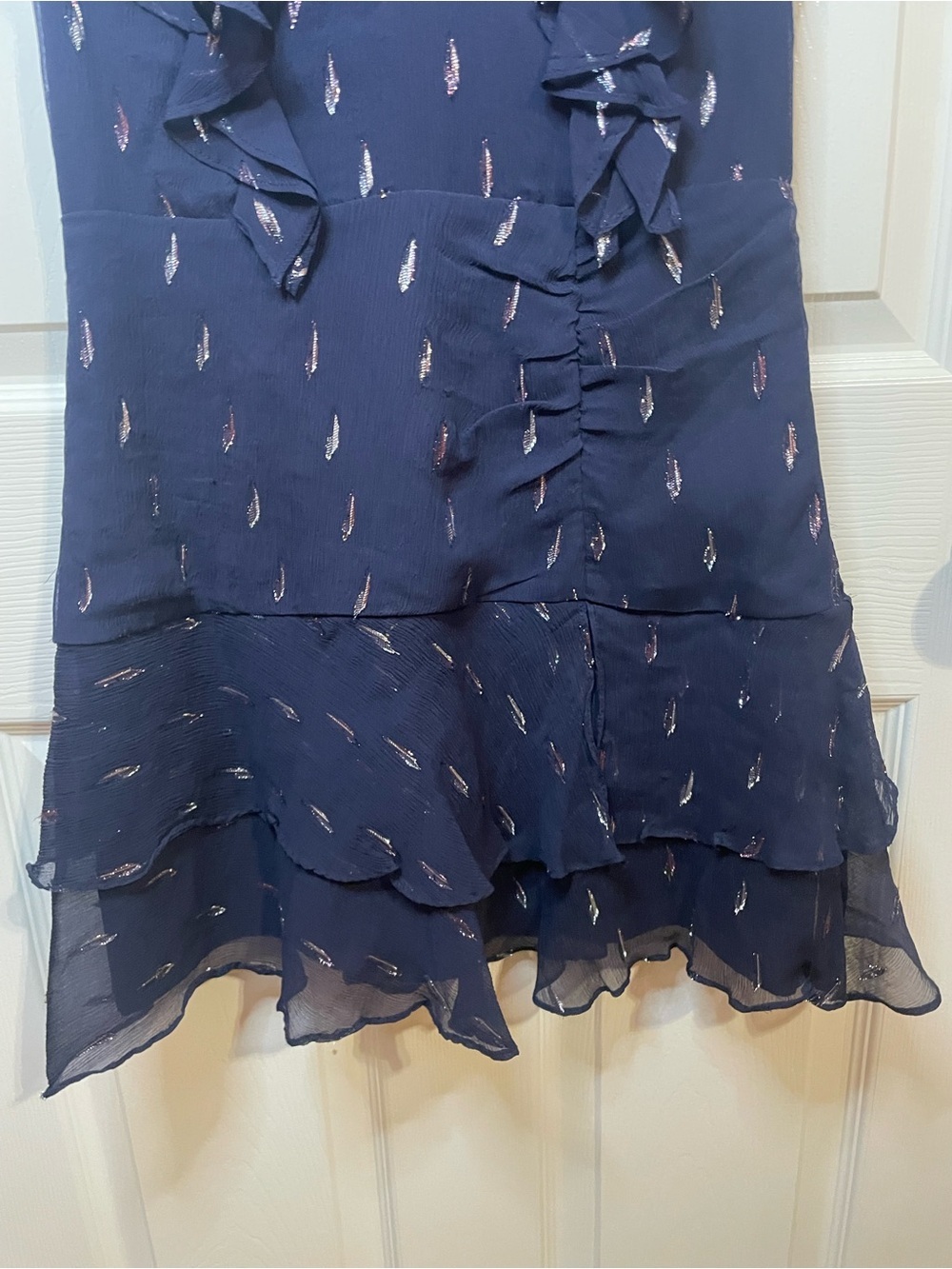 La Maison Talulah Midnight Silk Blend Dance Mini Dress Size Small - Picture 6 of 10